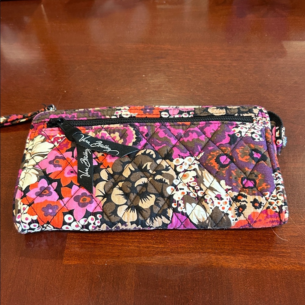 Vera Bradley Multicolor Floral Quilted Wristlet